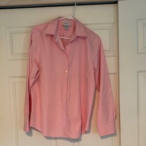Jones New York Classic Pink Button-Up Blouse